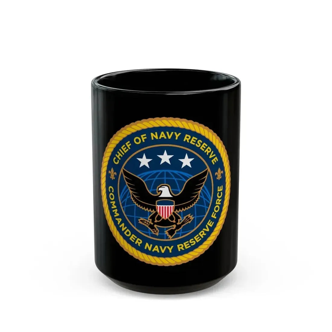 Commander Navy Reserve Force (U.S. Navy) Black Coffee Mug 15oz - Go Mug Yourself