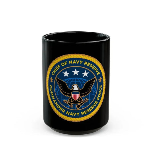 Commander Navy Reserve Force (U.S. Navy) Black Coffee Mug 15oz - Go Mug Yourself