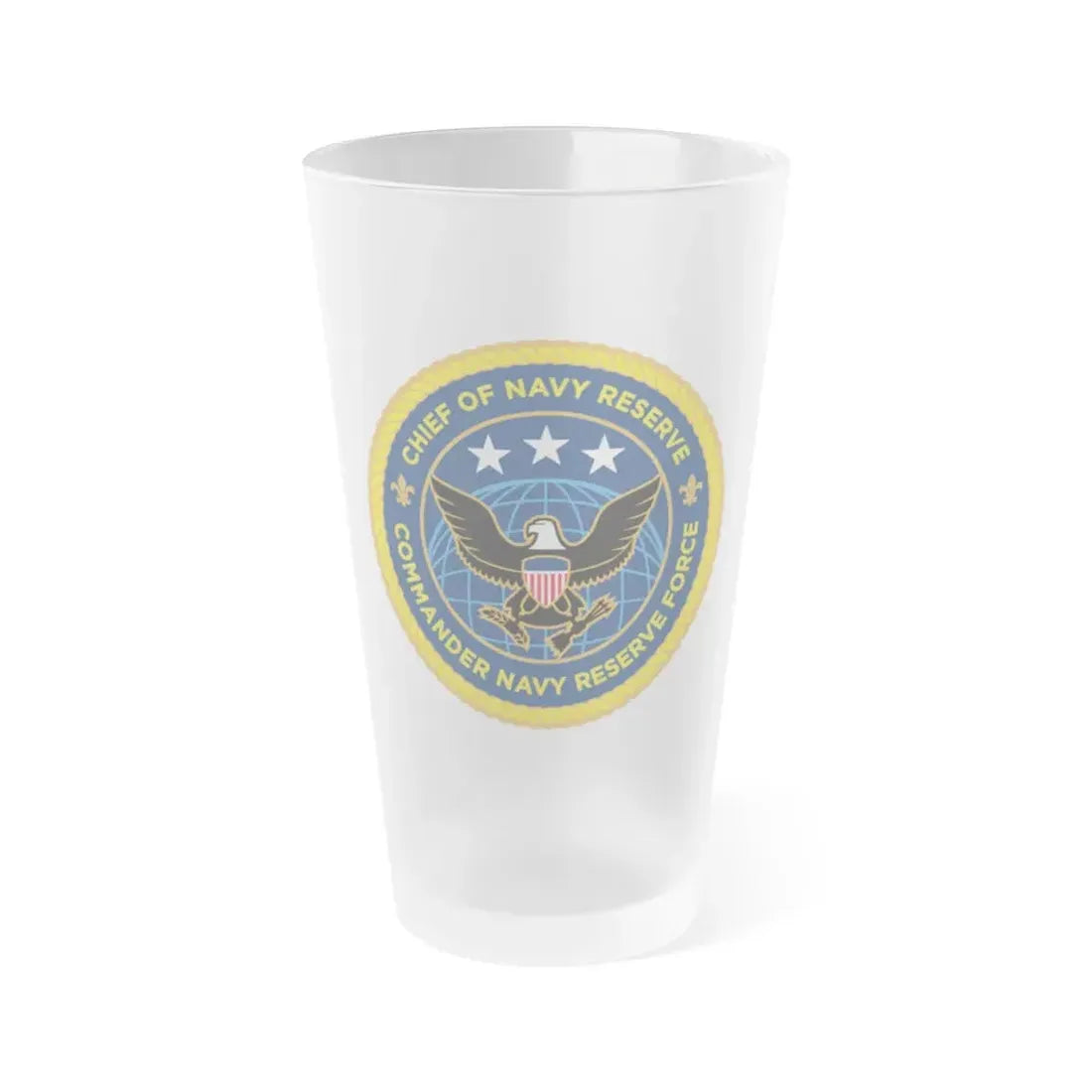 Commander Navy Reserve Force (U.S. Navy) Frosted Pint Glass 16oz Default Title - Go Mug Yourself