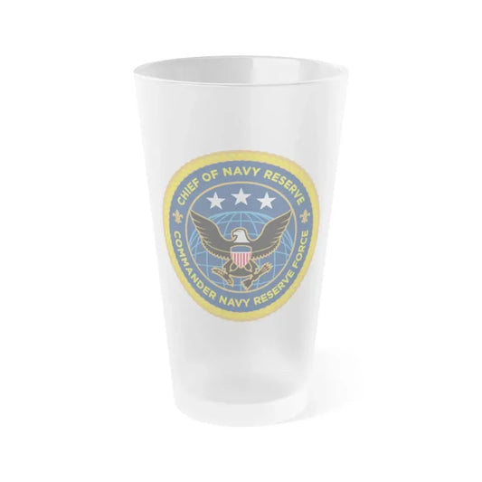 Commander Navy Reserve Force (U.S. Navy) Frosted Pint Glass 16oz Default Title - Go Mug Yourself
