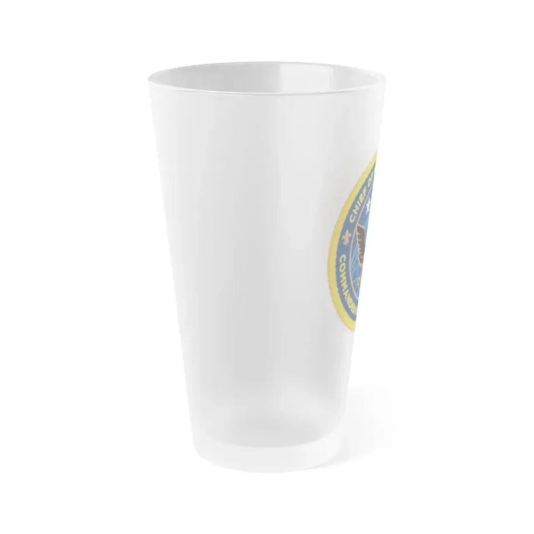 Commander Navy Reserve Force (U.S. Navy) Frosted Pint Glass 16oz - Go Mug Yourself