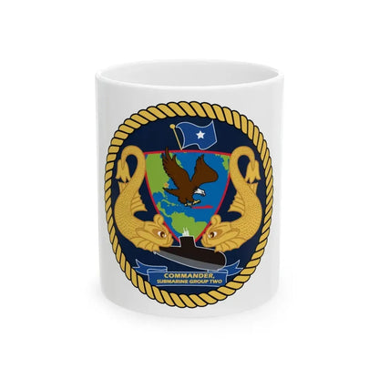 Commander Submarine Group Two (U.S. Navy) White Coffee Mug 11oz - Go Mug Yourself