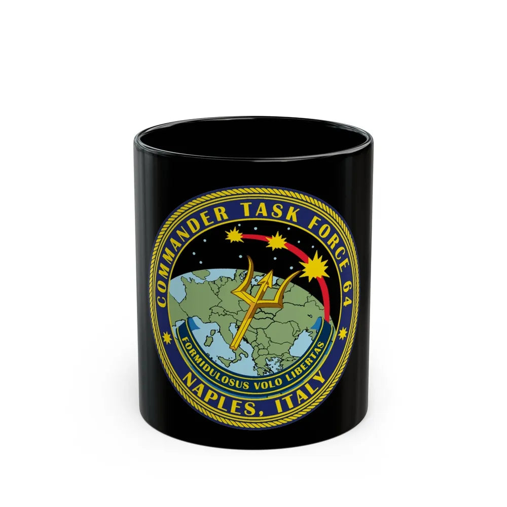 Commander Task Force 64 (U.S. Navy) Black Coffee Mug-11oz-Go Mug Yourself