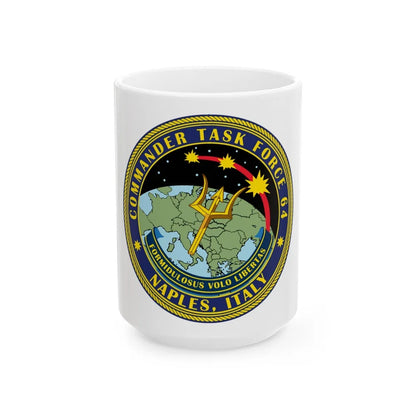 Commander Task Force 64 (U.S. Navy) White Coffee Mug-15oz-Go Mug Yourself