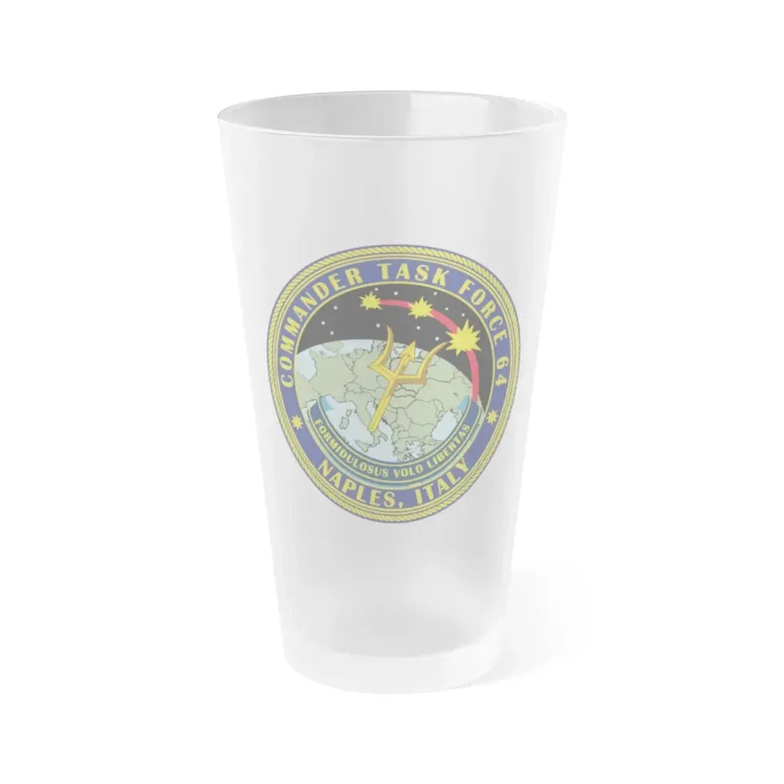 Commander Task Force 64 (U.S. Navy) Frosted Pint Glass 16oz Default Title - Go Mug Yourself