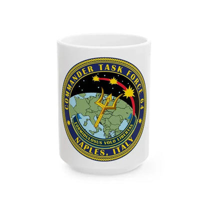 Commander Task Force 64 (U.S. Navy) White Coffee Mug 15oz - Go Mug Yourself