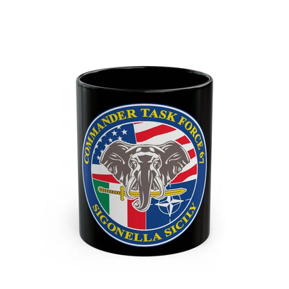 Commander Task Force 67 Sigonella Sicily CTF 67 (U.S. Navy) Black Coffee Mug-11oz-Go Mug Yourself