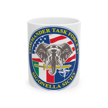 Commander Task Force 67 Sigonella Sicily CTF 67 (U.S. Navy) White Coffee Mug-11oz-Go Mug Yourself