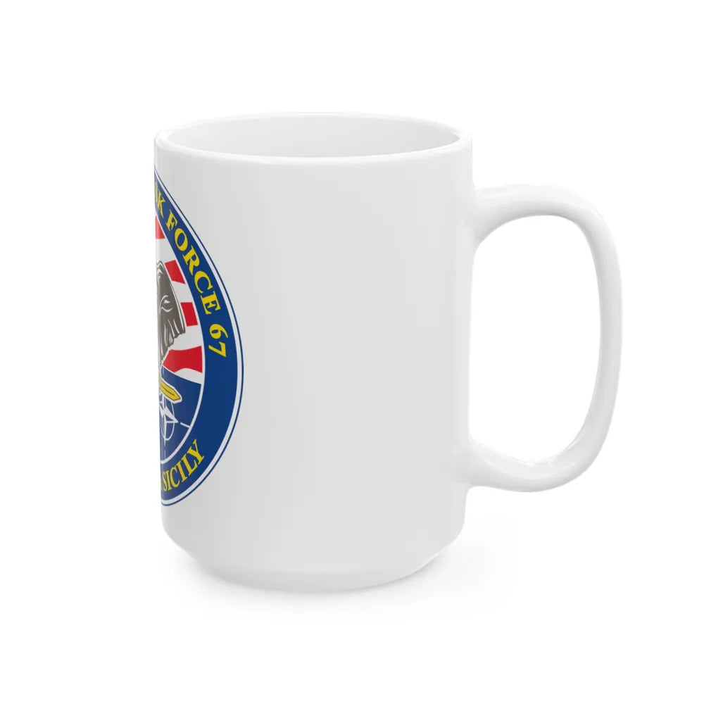 Commander Task Force 67 Sigonella Sicily CTF 67 (U.S. Navy) White Coffee Mug-Go Mug Yourself