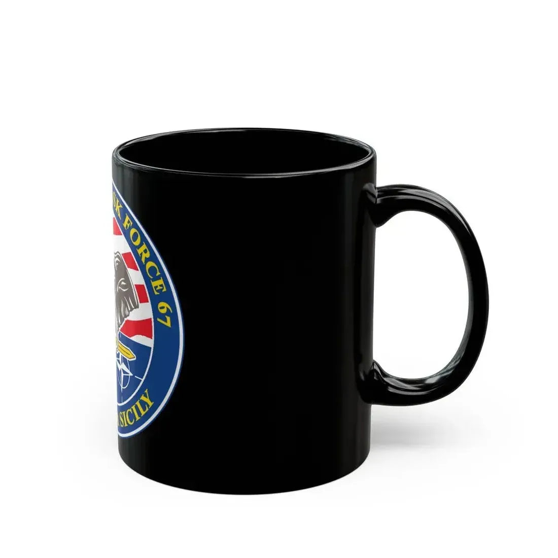 Commander Task Force 67 Sigonella Sicily CTF 67 (U.S. Navy) Black Coffee Mug - Go Mug Yourself