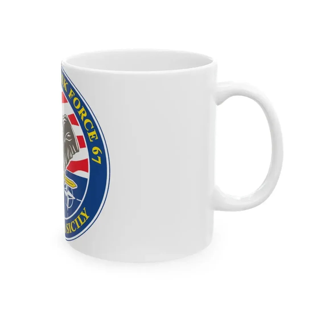 Commander Task Force 67 Sigonella Sicily CTF 67 (U.S. Navy) White Coffee Mug - Go Mug Yourself