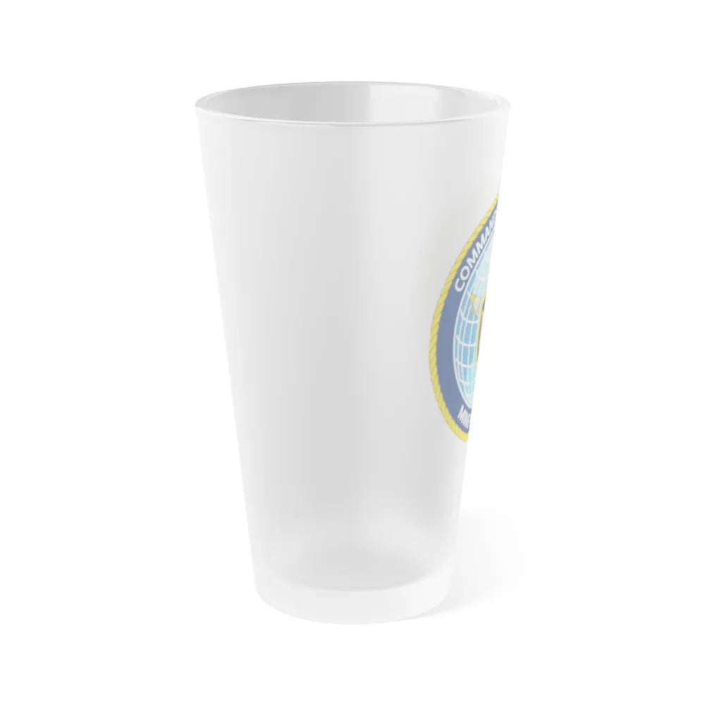 Commander Task Force Mine Warfare CTF MW (U.S. Navy) Frosted Pint Glass 16oz-Go Mug Yourself