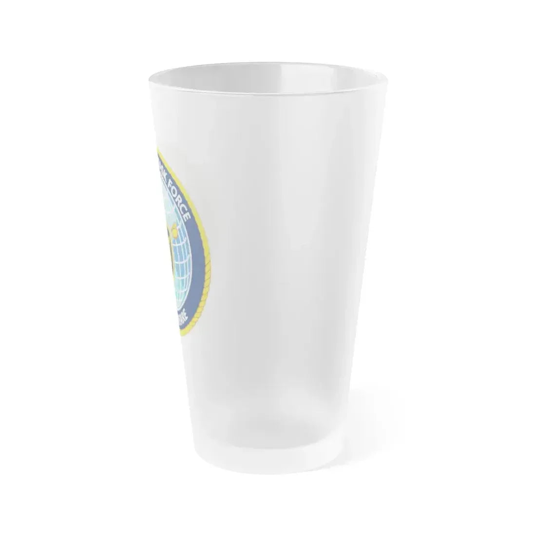 Commander Task Force Mine Warfare CTF MW (U.S. Navy) Frosted Pint Glass 16oz - Go Mug Yourself