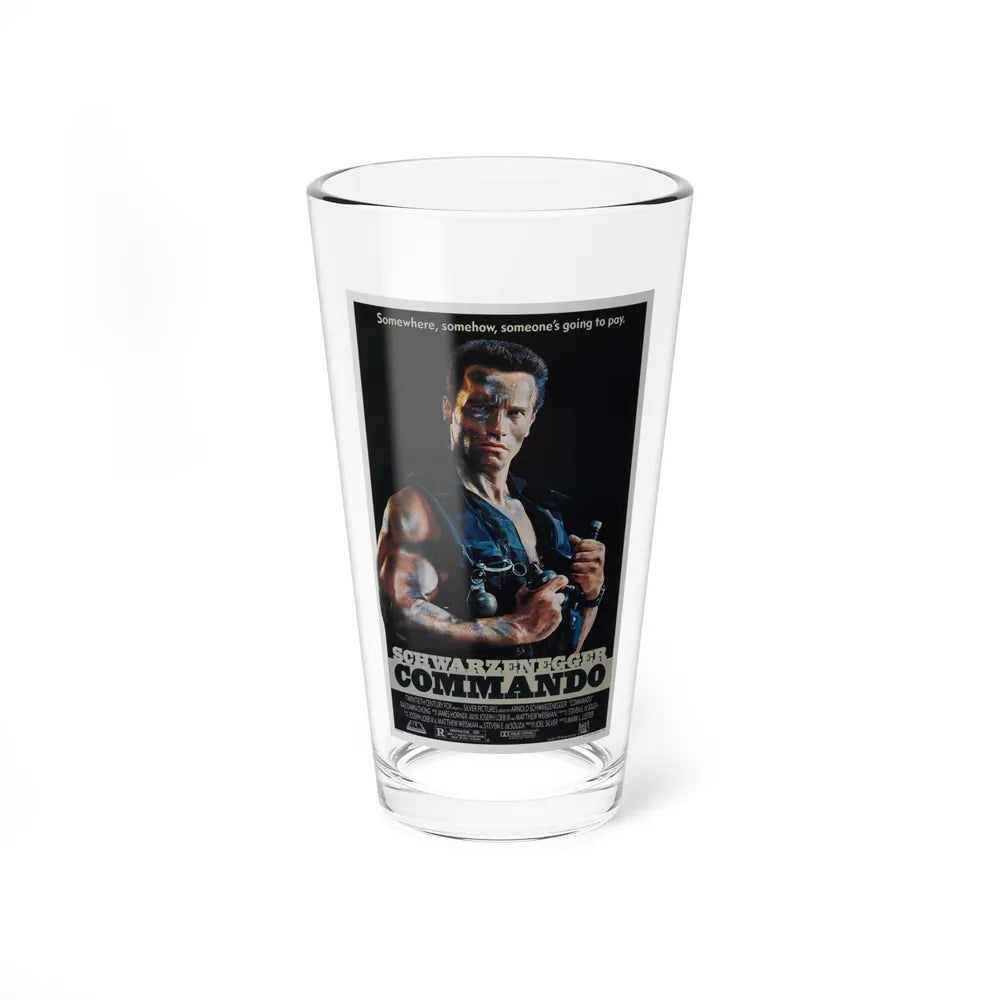 COMMANDO 1985 Movie Poster - Pint Glass 16oz-16oz-Go Mug Yourself