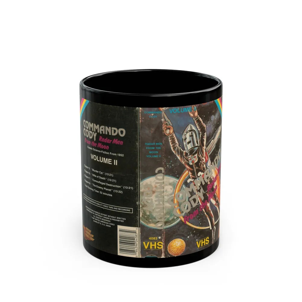 COMMANDO CODY RADAR MEN FROM THE MOON VOLUME 2 (VHS COVER) - Black Coffee Mug-11oz-Go Mug Yourself