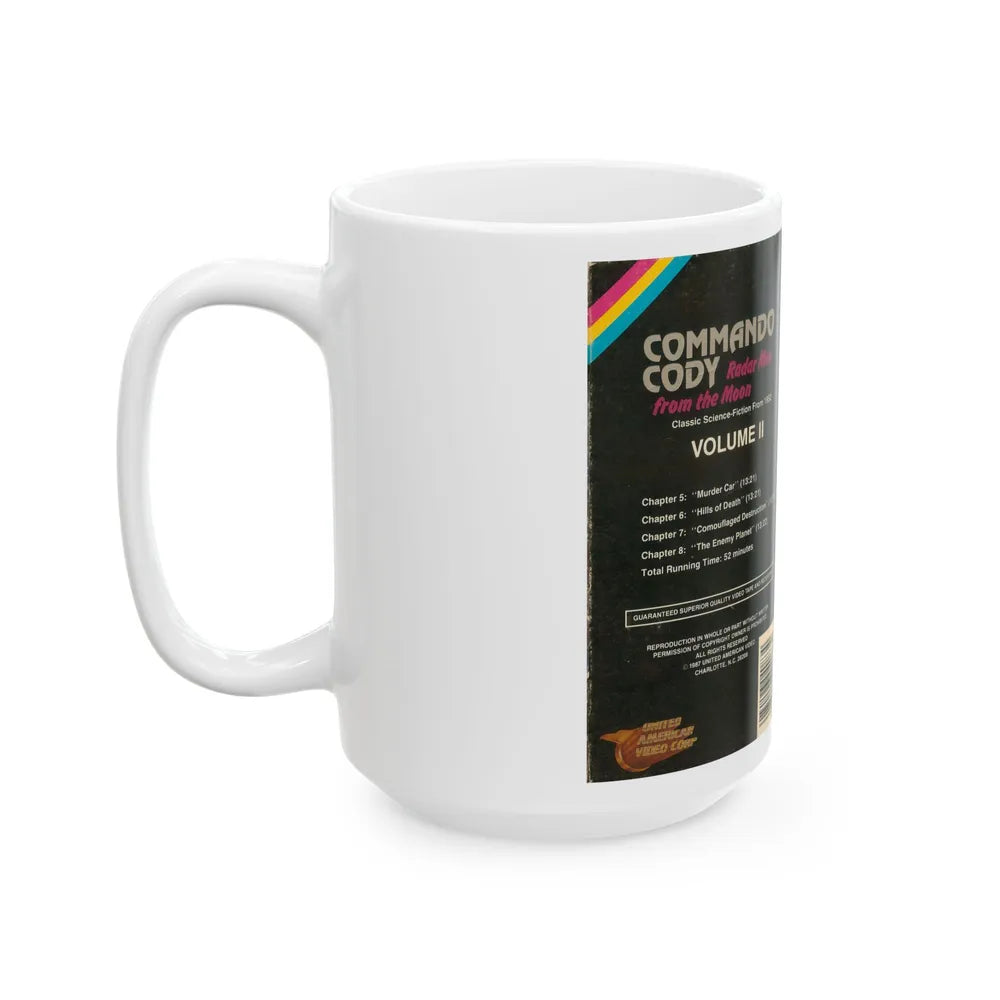 COMMANDO CODY RADAR MEN FROM THE MOON VOLUME 2 (VHS COVER) - White Coffee Mug-Go Mug Yourself