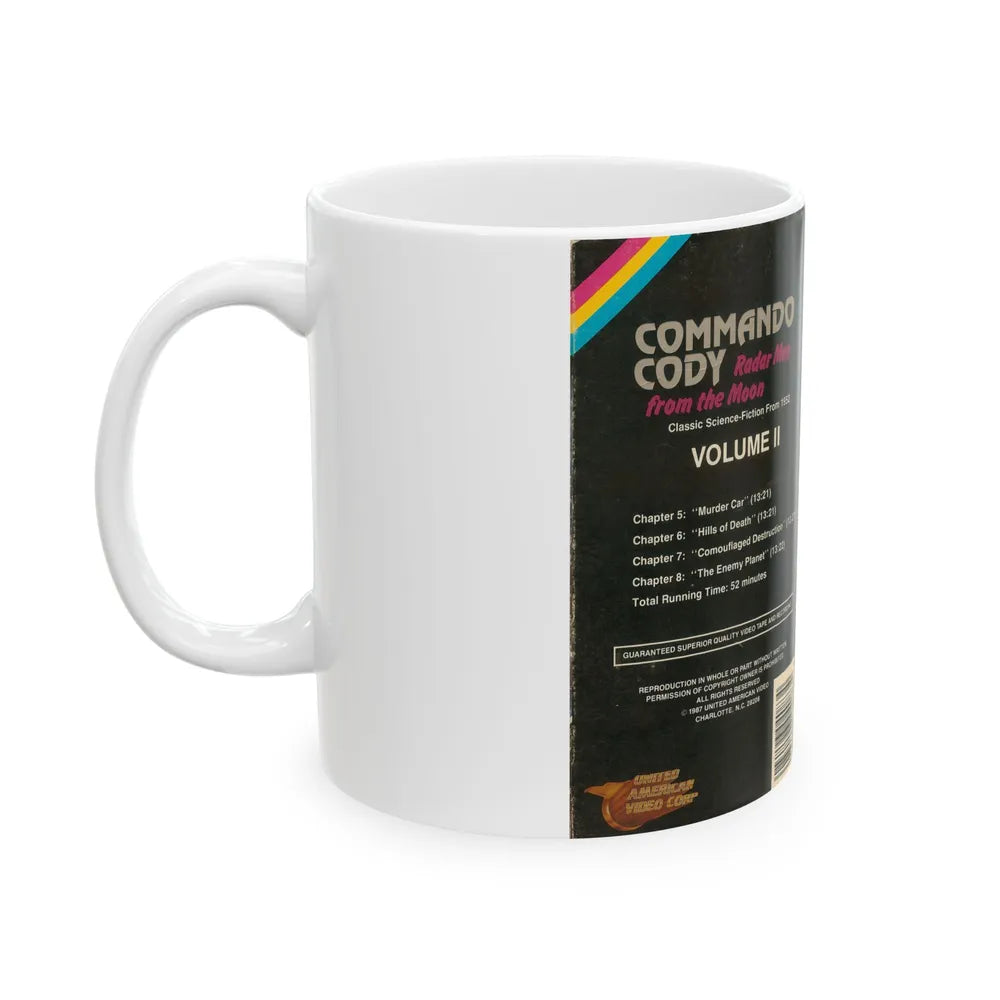 COMMANDO CODY RADAR MEN FROM THE MOON VOLUME 2 (VHS COVER) - White Coffee Mug-Go Mug Yourself