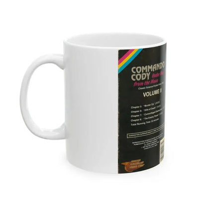 COMMANDO CODY RADAR MEN FROM THE MOON VOLUME 2 (VHS COVER) - White Coffee Mug - Go Mug Yourself