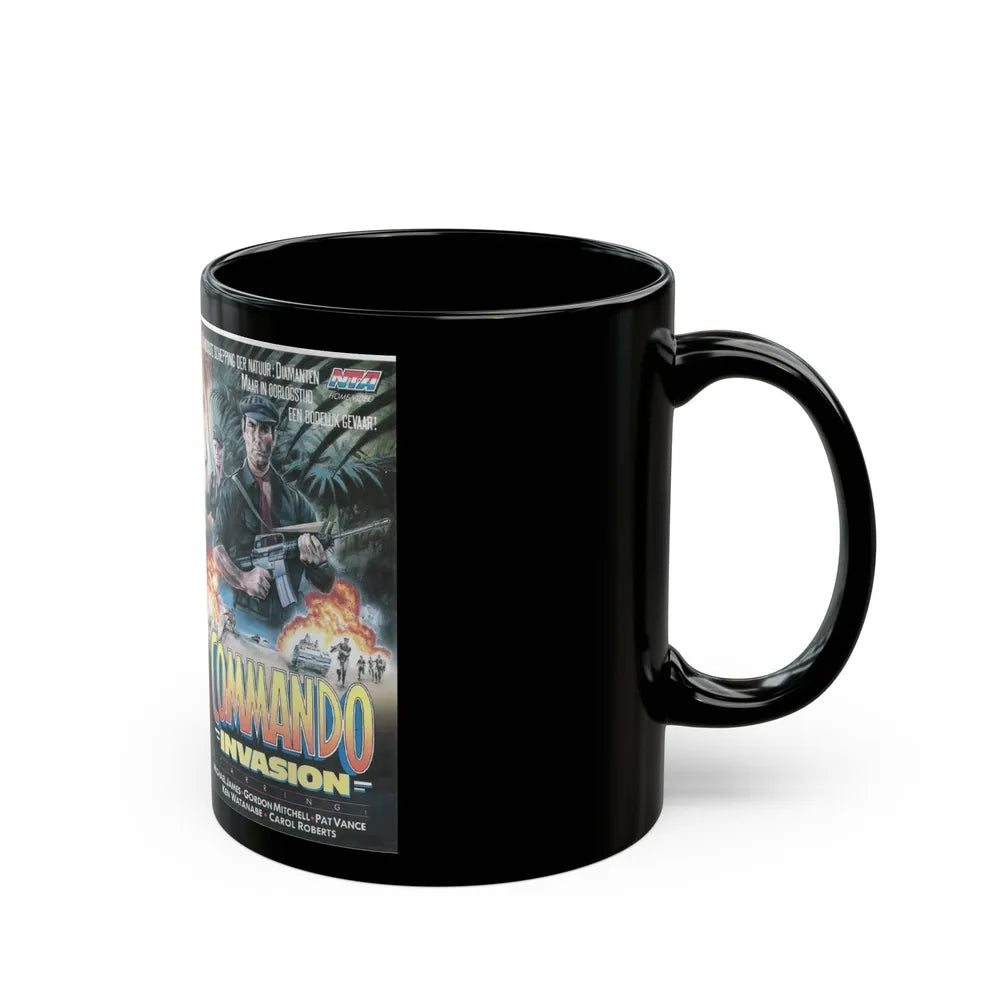 COMMANDO INVASION (VHS COVER) - Black Coffee Mug-Go Mug Yourself