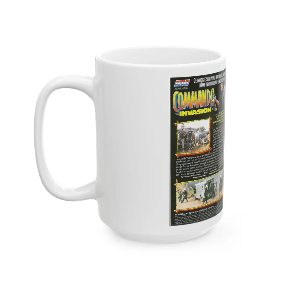 COMMANDO INVASION (VHS COVER) - White Coffee Mug-Go Mug Yourself