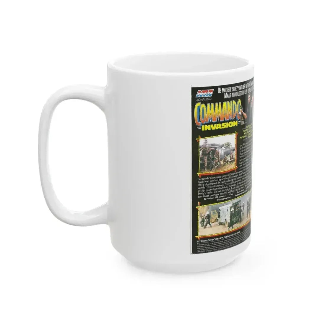 COMMANDO INVASION (VHS COVER) - White Coffee Mug - Go Mug Yourself