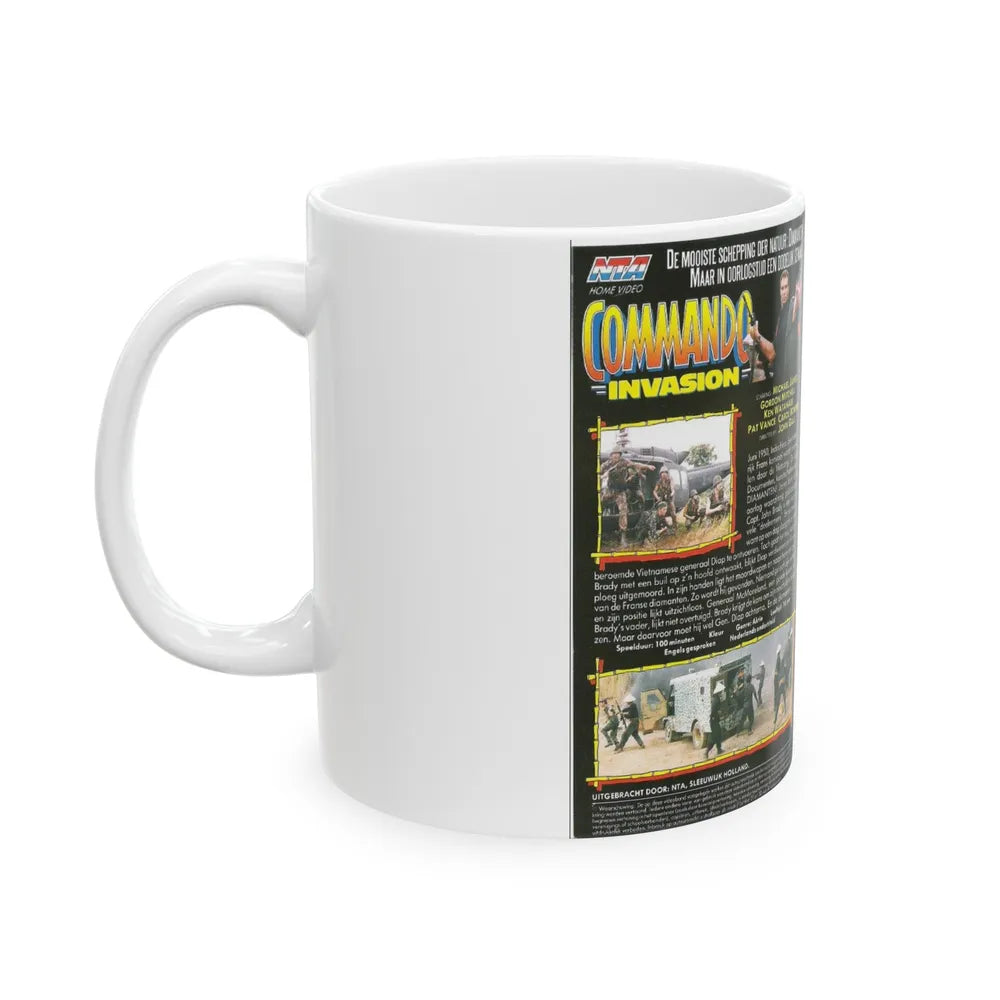 COMMANDO INVASION (VHS COVER) - White Coffee Mug-Go Mug Yourself