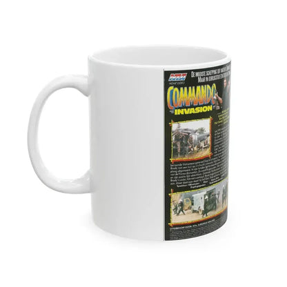 COMMANDO INVASION (VHS COVER) - White Coffee Mug - Go Mug Yourself