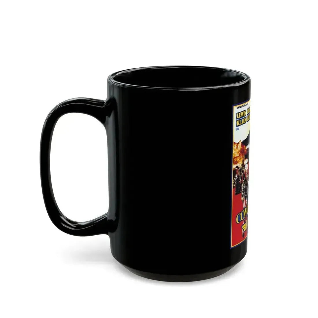 COMMANDO LEOPARD 1985 Movie Poster - Black Coffee Mug - Go Mug Yourself