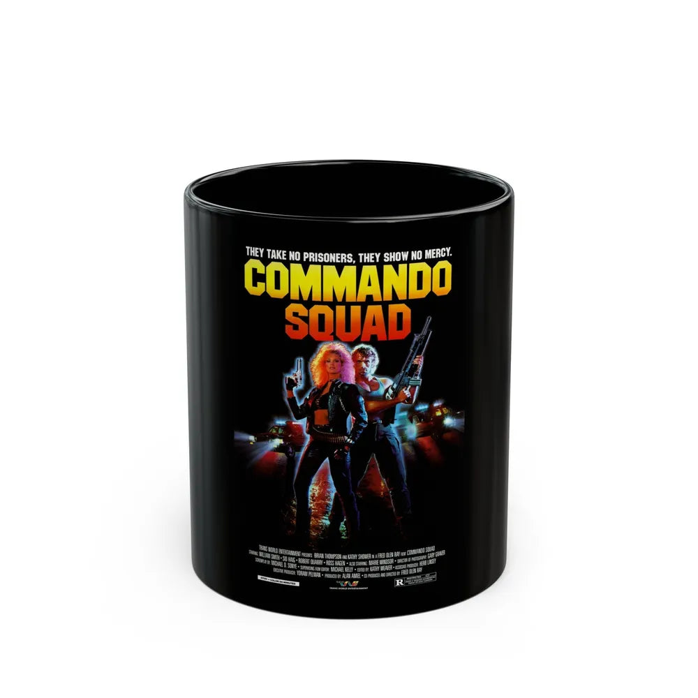 COMMANDO SQUAD 1987 Movie Poster - Black Coffee Mug-11oz-Go Mug Yourself