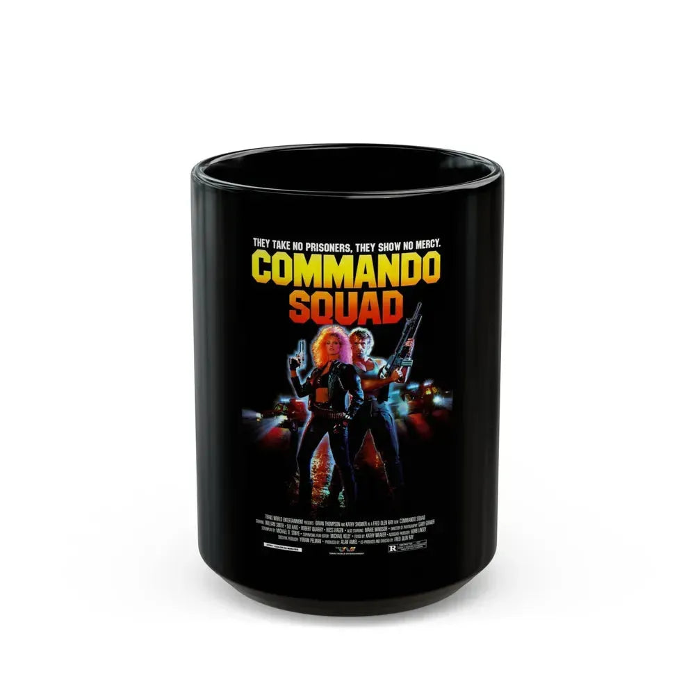 COMMANDO SQUAD 1987 Movie Poster - Black Coffee Mug 15oz - Go Mug Yourself