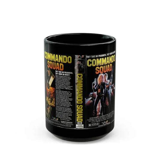 COMMANDO SQUAD (VHS COVER) - Black Coffee Mug 15oz - Go Mug Yourself