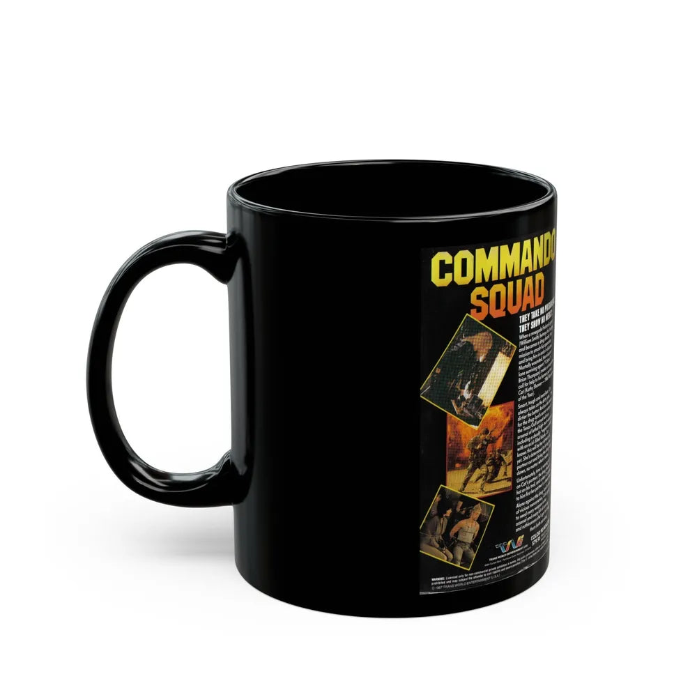 COMMANDO SQUAD (VHS COVER) - Black Coffee Mug-Go Mug Yourself