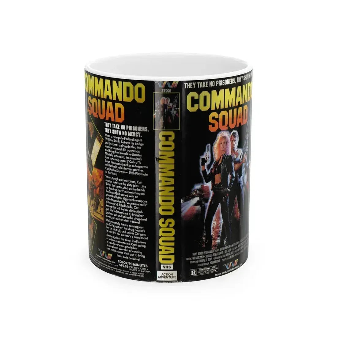 COMMANDO SQUAD (VHS COVER) - White Coffee Mug 11oz - Go Mug Yourself