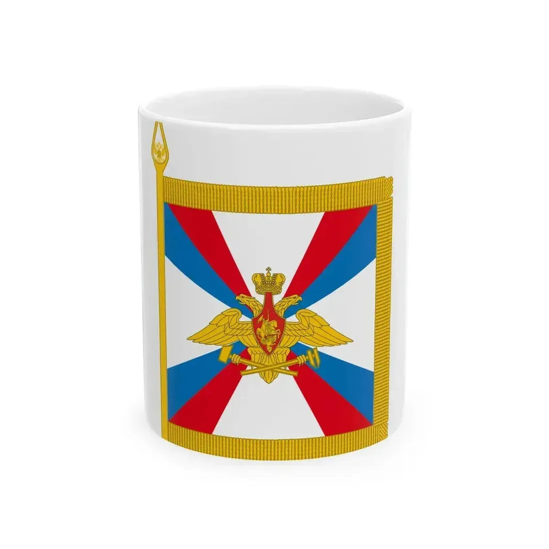 Commendation badge of the commander of railroad troops MD RF (Russia) White Coffee Mug 11oz - Go Mug Yourself