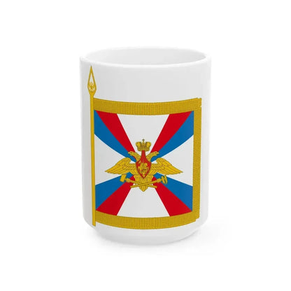 Commendation badge of the commander of railroad troops MD RF (Russia) White Coffee Mug 15oz - Go Mug Yourself