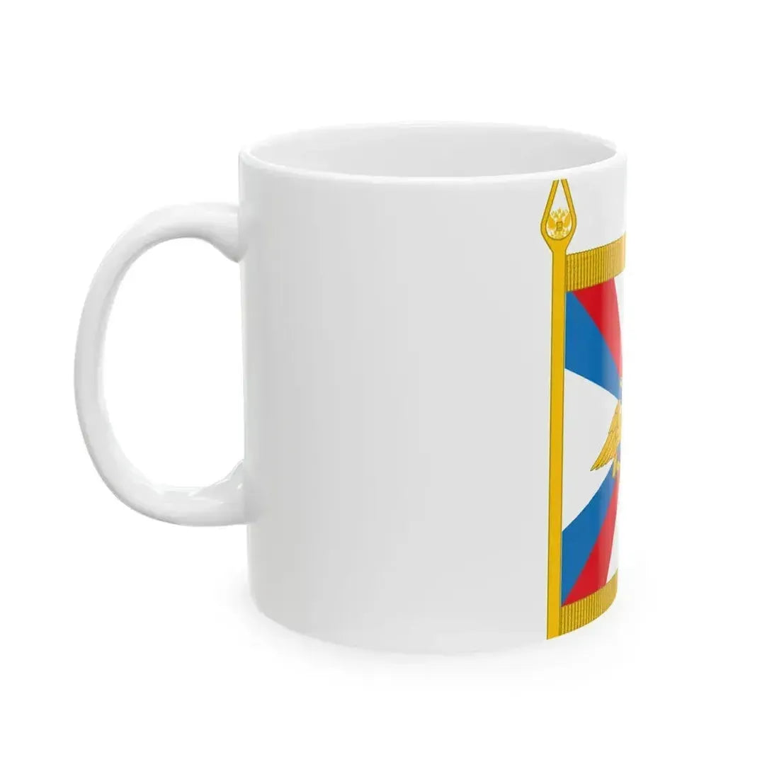 Commendation badge of the commander of railroad troops MD RF (Russia) White Coffee Mug - Go Mug Yourself