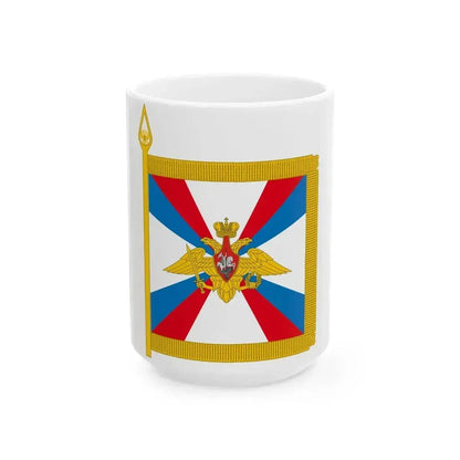 Commendation badge of the Minister of Defence of RF (Russia) White Coffee Mug 15oz - Go Mug Yourself