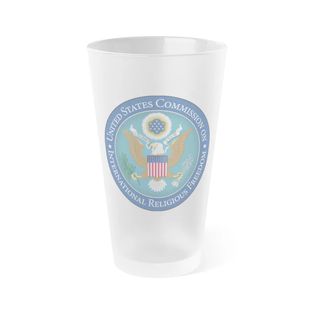 Commission on International Religious Freedom - Frosted Pint Glass 16oz-16oz-Frosted-Go Mug Yourself