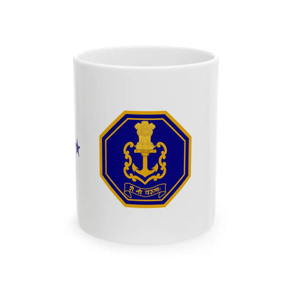 Commodore ensign of Indian Navy (India) White Coffee Mug 11oz - Go Mug Yourself