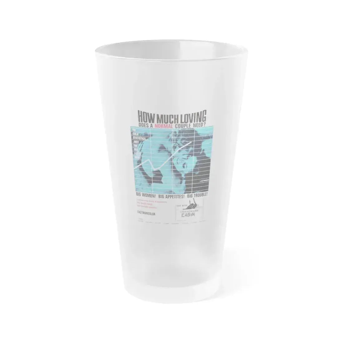 COMMON LAW CABIN 1967 Movie Poster - Frosted Pint Glass 16oz 16oz Frosted - Go Mug Yourself