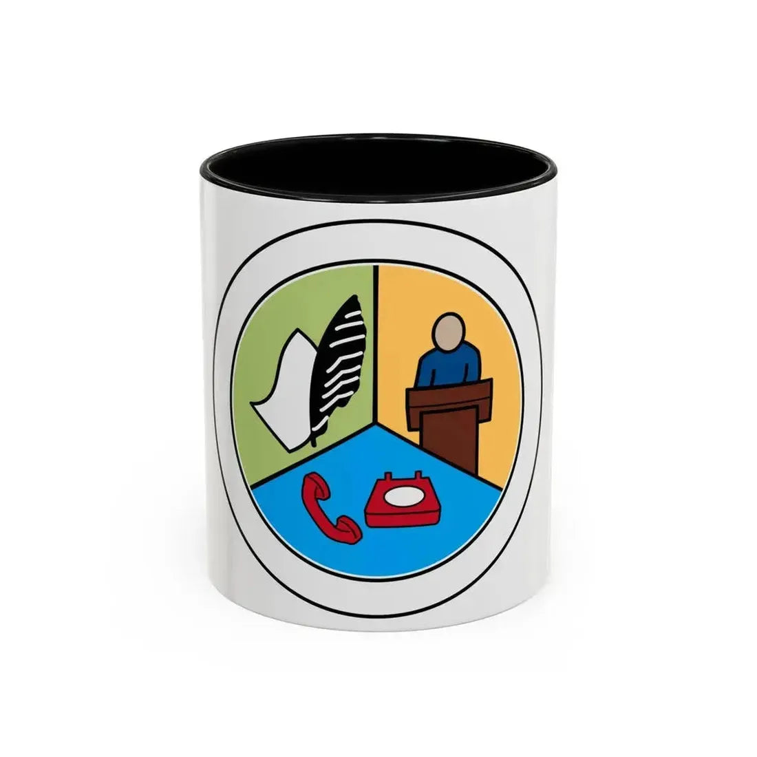 Communications (Boy Scout Merit Badge) Accent Coffee Mug 11oz Black - Go Mug Yourself