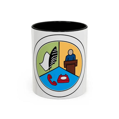 Communications (Boy Scout Merit Badge) Accent Coffee Mug 11oz Black - Go Mug Yourself