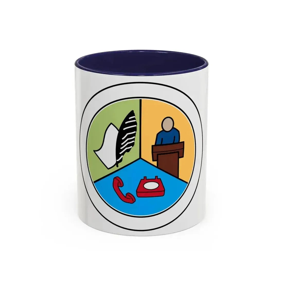 Communications (Boy Scout Merit Badge) Accent Coffee Mug 11oz Navy - Go Mug Yourself
