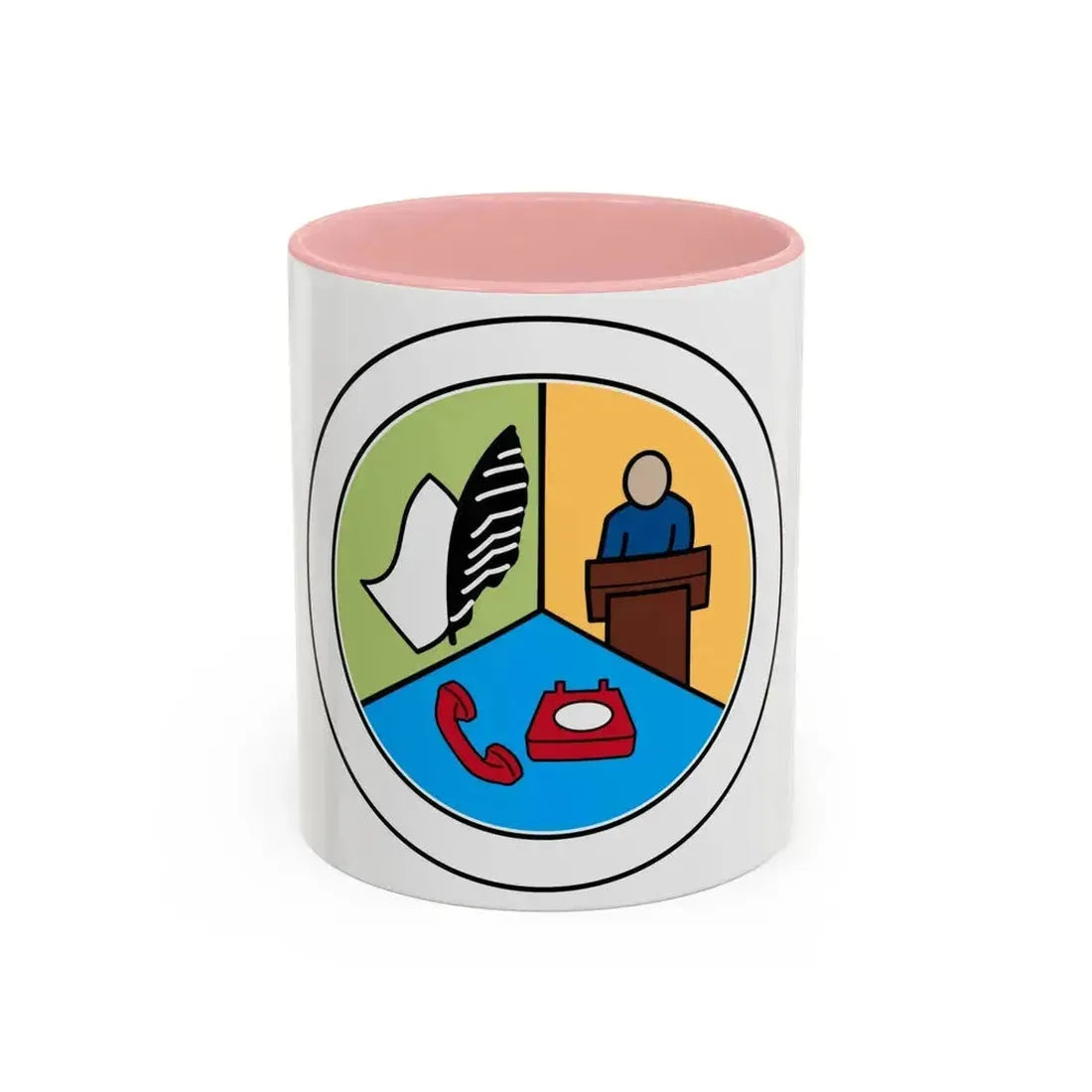 Communications (Boy Scout Merit Badge) Accent Coffee Mug 11oz Pink - Go Mug Yourself