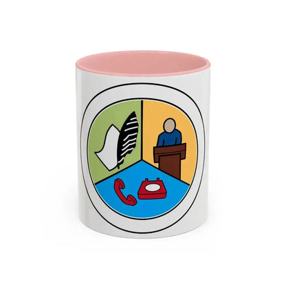 Communications (Boy Scout Merit Badge) Accent Coffee Mug 11oz Pink - Go Mug Yourself