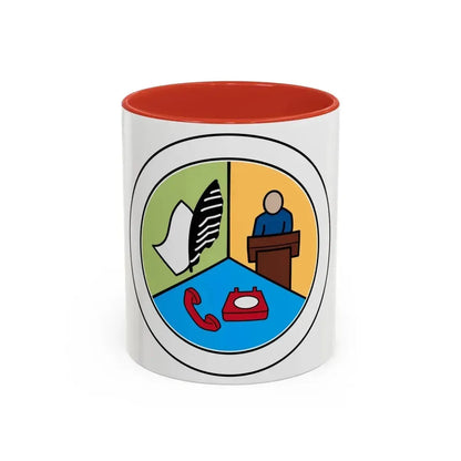 Communications (Boy Scout Merit Badge) Accent Coffee Mug 11oz Red - Go Mug Yourself
