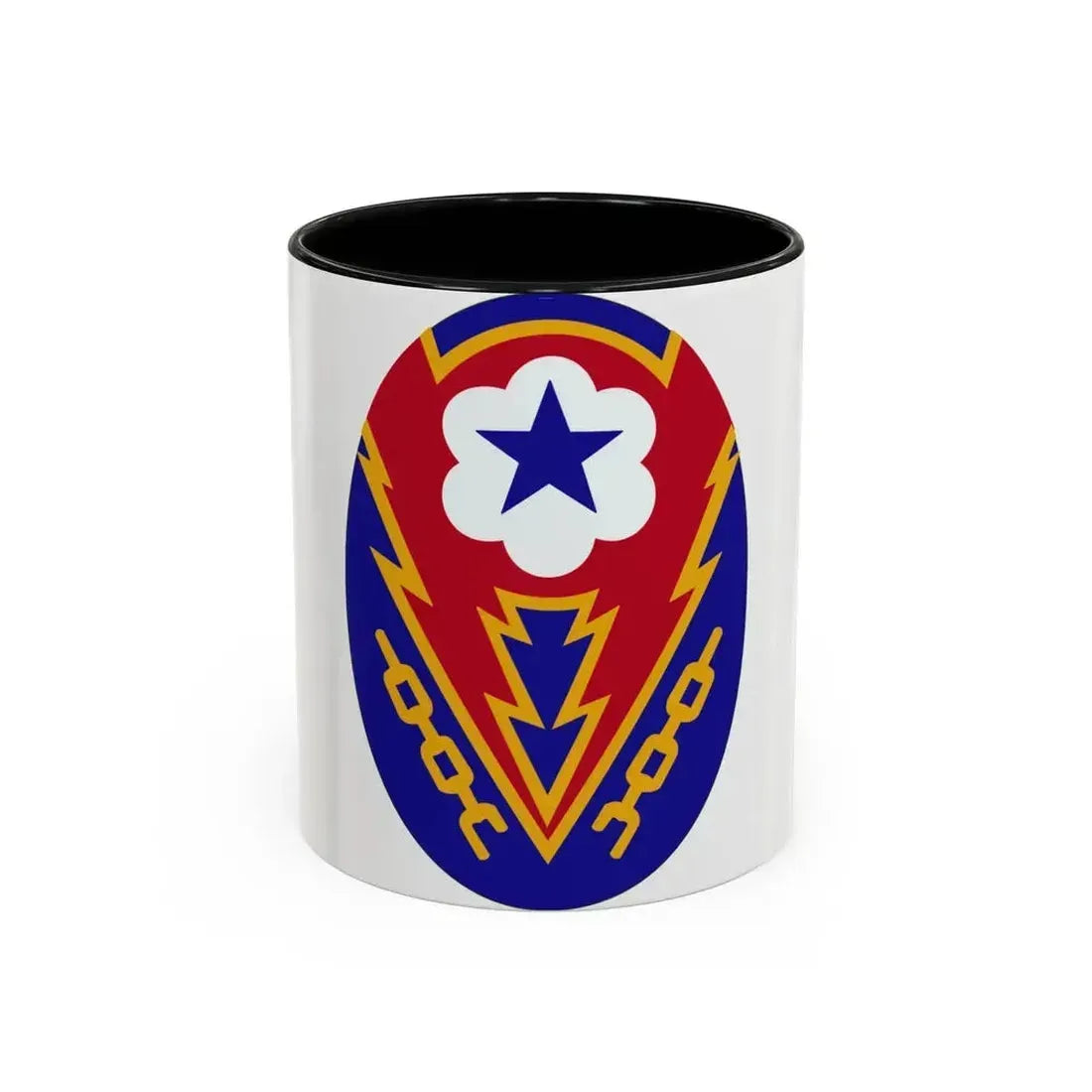 Communications Zone Personnel Europe (U.S. Army) Accent Coffee Mug 11oz Black - Go Mug Yourself