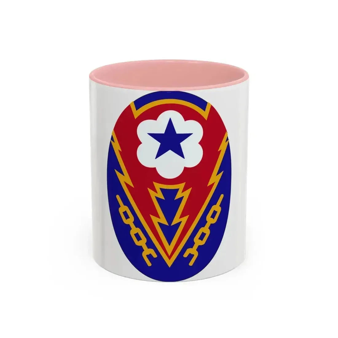 Communications Zone Personnel Europe (U.S. Army) Accent Coffee Mug 11oz Pink - Go Mug Yourself