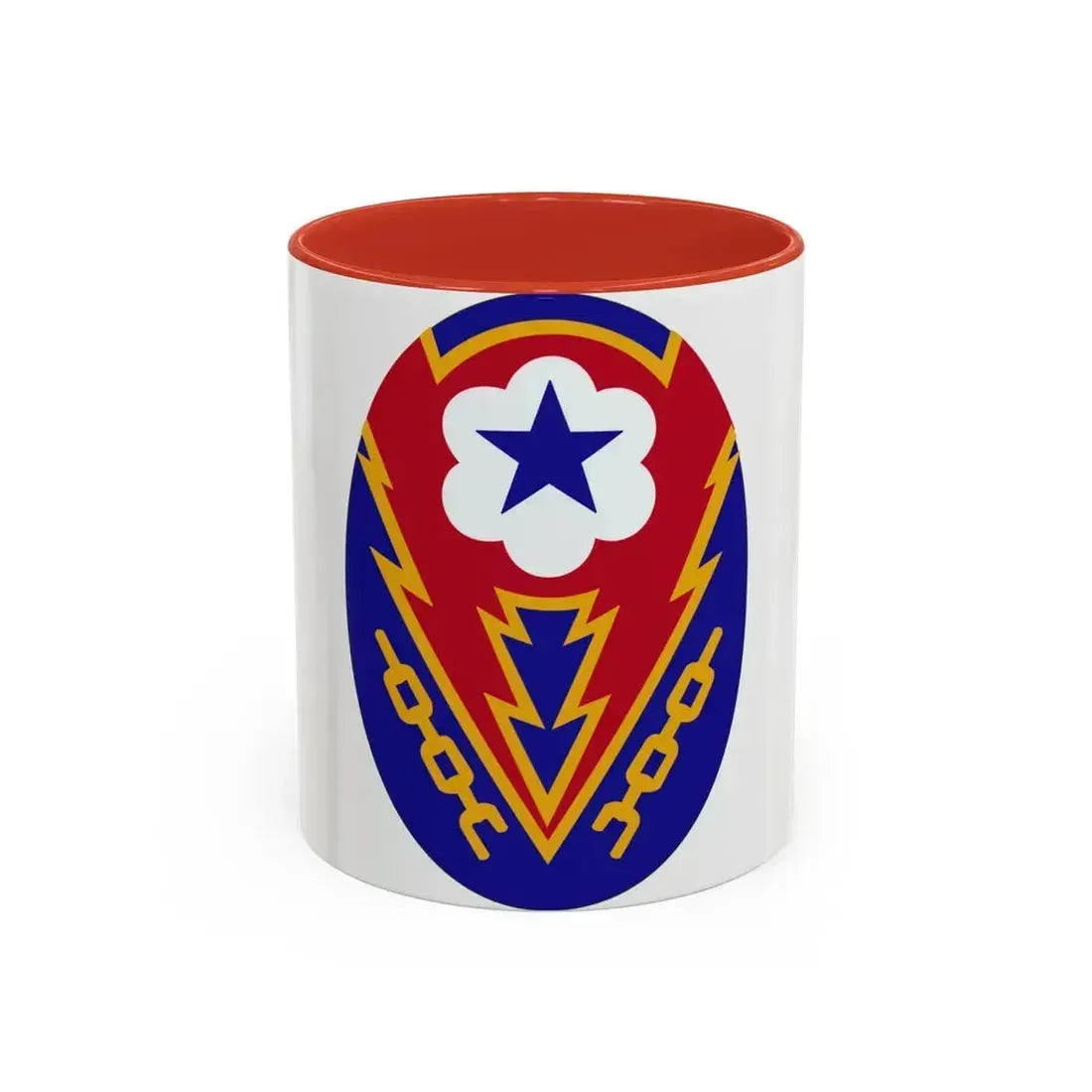 Communications Zone Personnel Europe (U.S. Army) Accent Coffee Mug 11oz Red - Go Mug Yourself