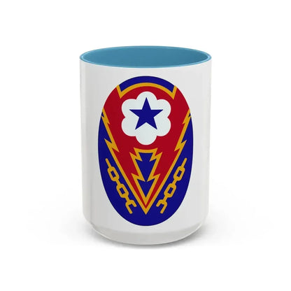 Communications Zone Personnel Europe (U.S. Army) Accent Coffee Mug 15oz Light Blue - Go Mug Yourself